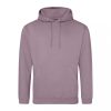 Just Hoods AWJH001 College pamut kapucnis pulóver - Dusty Purple  