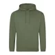 Just Hoods AWJH001 College pamut kapucnis pulóver - Earthy Green  