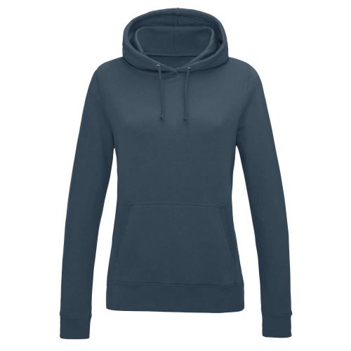 Just Hoods AWJH001F College női pamut kapucnis pulóver - Airforce Blue
