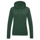 Just Hoods AWJH001F College női pamut kapucnis pulóver - Bottle Green