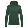 Just Hoods AWJH001F College női pamut kapucnis pulóver - Bottle Green