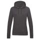 Just Hoods AWJH001F College női pamut kapucnis pulóver - Charcoal
