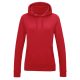 Just Hoods AWJH001F College női pamut kapucnis pulóver - Fire Red