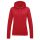 Just Hoods AWJH001F College női pamut kapucnis pulóver - Fire Red