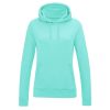 Just Hoods AWJH001F College női pamut kapucnis pulóver - Peppermint