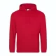 Just Hoods AWJH001 College pamut kapucnis pulóver - Fire Red  