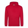 Just Hoods AWJH001 College pamut kapucnis pulóver - Fire Red  