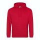 Just Hoods AWJH001 College pamut kapucnis pulóver - Fire Red  