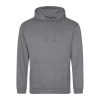 Just Hoods AWJH001 College pamut kapucnis pulóver - Graphite Heather  
