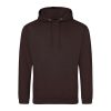 Just Hoods AWJH001 College pamut kapucnis pulóver - Hot Chocolate  