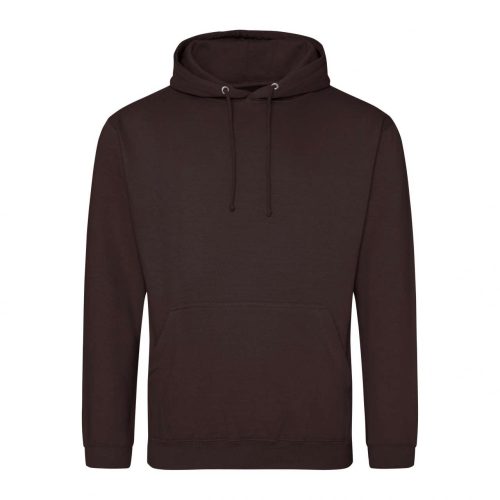Just Hoods AWJH001 College pamut kapucnis pulóver - Hot Chocolate  