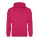 Just Hoods AWJH001 College pamut kapucnis pulóver - Hot Pink  