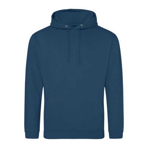Just Hoods AWJH001 College pamut kapucnis pulóver - Ink Blue  