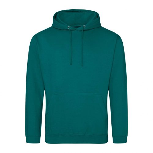Just Hoods AWJH001 College pamut kapucnis pulóver - Jade  