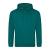 Just Hoods AWJH001 College pamut kapucnis pulóver - Jade  