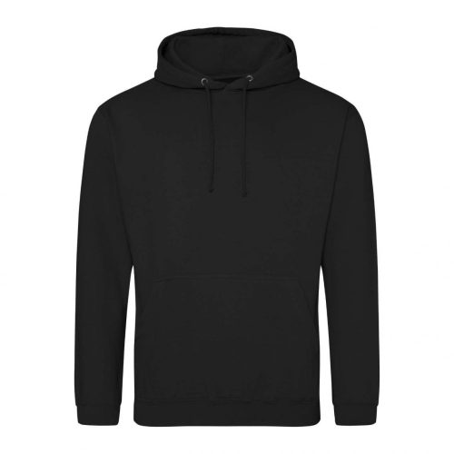 Just Hoods AWJH001 College pamut kapucnis pulóver - Jet Black  