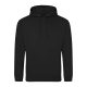 Just Hoods AWJH001 College pamut kapucnis pulóver - Jet Black  