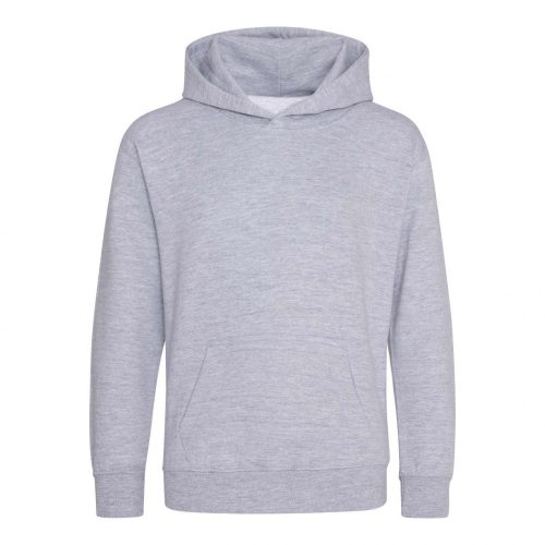 Just Hoods AWJH001J gyerek pamut kapucnis pulóver - Heather Grey