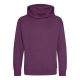 Just Hoods AWJH001J gyerek pamut kapucnis pulóver - Plum