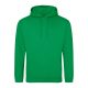Just Hoods AWJH001 College pamut kapucnis pulóver - Kelly Green  