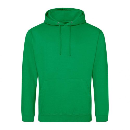 Just Hoods AWJH001 College pamut kapucnis pulóver - Kelly Green  