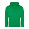 Just Hoods AWJH001 College pamut kapucnis pulóver - Kelly Green  