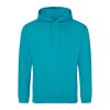 Just Hoods AWJH001 College pamut kapucnis pulóver - Lagoon Blue  