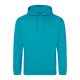 Just Hoods AWJH001 College pamut kapucnis pulóver - Lagoon Blue  