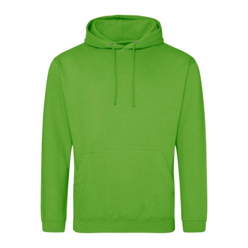 Just Hoods AWJH001 College pamut kapucnis pulóver - Lime Green  