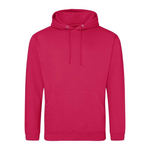 Just Hoods AWJH001 College pamut kapucnis pulóver - Lipstick Pink  