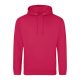 Just Hoods AWJH001 College pamut kapucnis pulóver - Lipstick Pink  