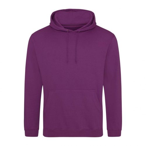 Just Hoods AWJH001 College pamut kapucnis pulóver - Magenta Magic  