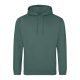 Just Hoods AWJH001 College pamut kapucnis pulóver - Moss Green  