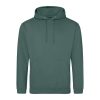 Just Hoods AWJH001 College pamut kapucnis pulóver - Moss Green  