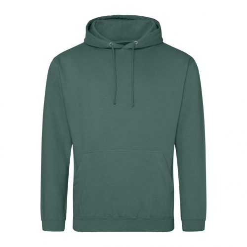 Just Hoods AWJH001 College pamut kapucnis pulóver - Moss Green  