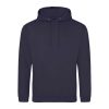 Just Hoods AWJH001 College pamut kapucnis pulóver - Navy Smoke  