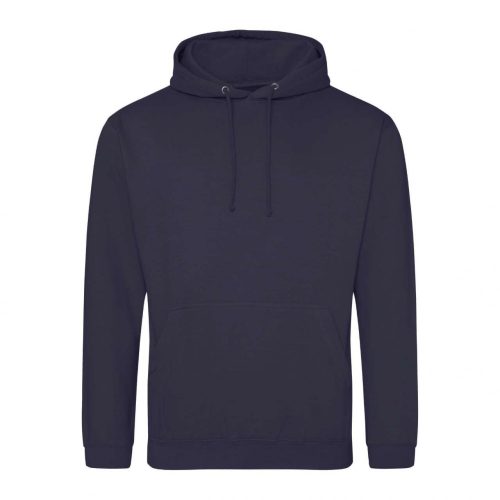 Just Hoods AWJH001 College pamut kapucnis pulóver - Navy Smoke  