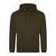 Just Hoods AWJH001 College pamut kapucnis pulóver - Olive Green  