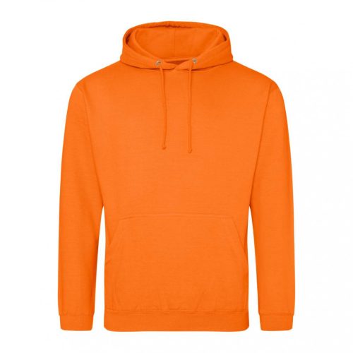 Just Hoods AWJH001 College pamut kapucnis pulóver - Orange Crush  