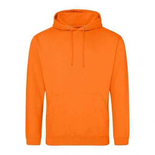 Just Hoods AWJH001 College pamut kapucnis pulóver - Orange Crush  