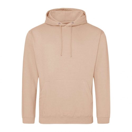 Just Hoods AWJH001 College pamut kapucnis pulóver - Peach Perfect  