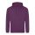 Just Hoods AWJH001 College pamut kapucnis pulóver - Plum  