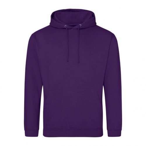 Just Hoods AWJH001 College pamut kapucnis pulóver - Purple  