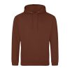 Just Hoods AWJH001 College pamut kapucnis pulóver - Red Rust  