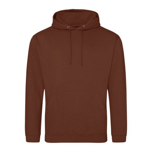Just Hoods AWJH001 College pamut kapucnis pulóver - Red Rust  