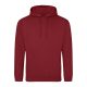 Just Hoods AWJH001 College pamut kapucnis pulóver - Red Hot Chilli  