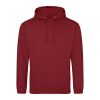 Just Hoods AWJH001 College pamut kapucnis pulóver - Red Hot Chilli  