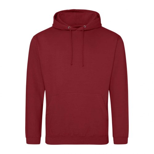 Just Hoods AWJH001 College pamut kapucnis pulóver - Red Hot Chilli  