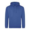 Just Hoods AWJH001 College pamut kapucnis pulóver - Royal Blue  