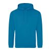 Just Hoods AWJH001 College pamut kapucnis pulóver - Sapphire Blue  